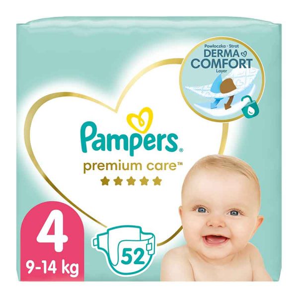 Pampers Pampers Πάνες Premium Care Jumbo Box (52τεμ) Νο4 (9-14kg)