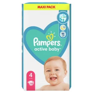 Pampers Active Baby Maxi Pack No.4 (9-14Kg) 58 Πάνες