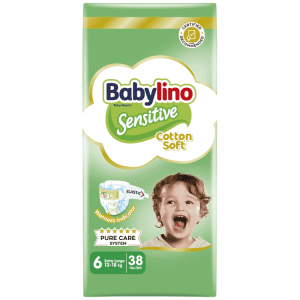 Babylino Sensitive Extra Large Πάνες N.6 13-18kg 38τεμ Οικονομική Συσκευασία