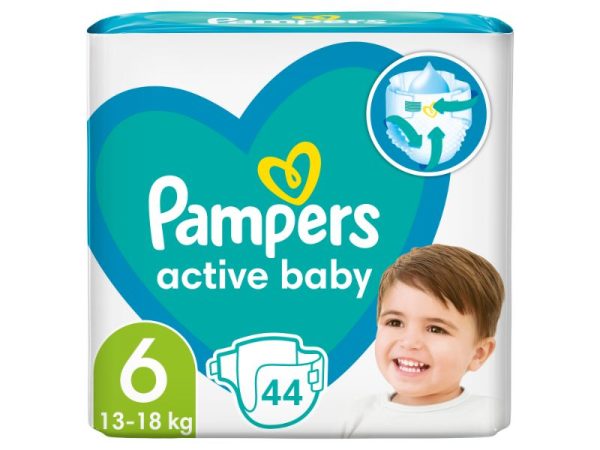 PAMPERS ACTIVE BABY 6 44τμχ. MAXI