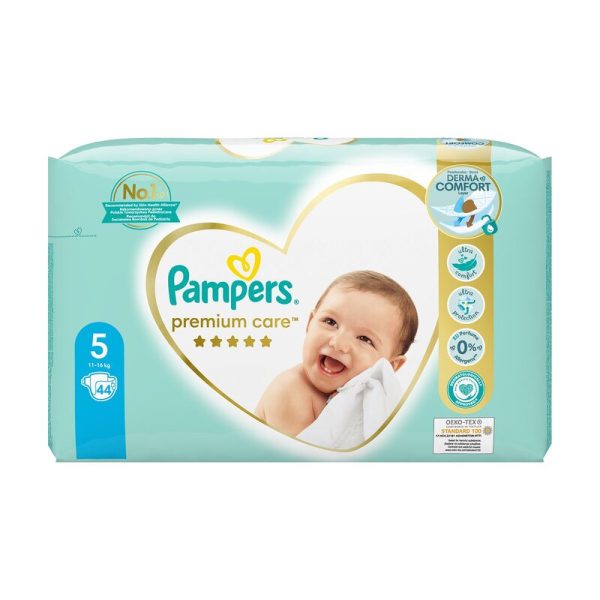 Pampers Premium Care Πάνες με Αυτοκόλλητο No. 5 για 11-16kg 44τμχ