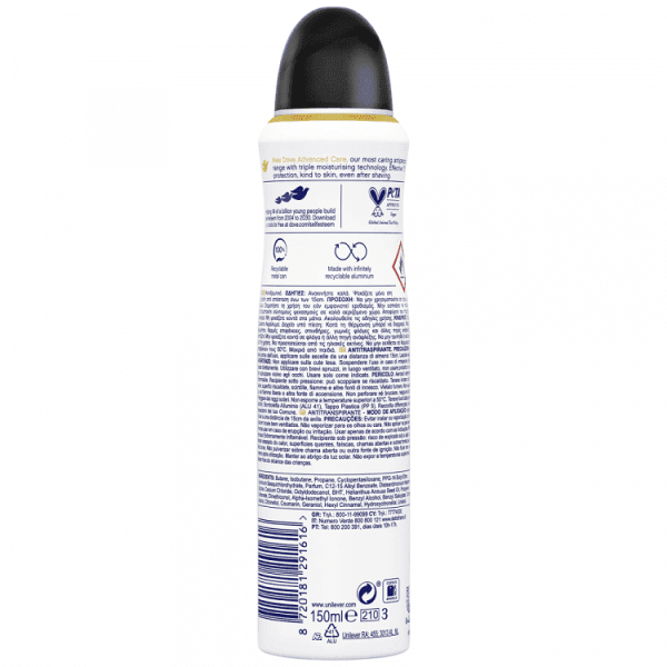 Dove Advanced Invisible Αποσμητικό Σώματος Σπρέι 150ml