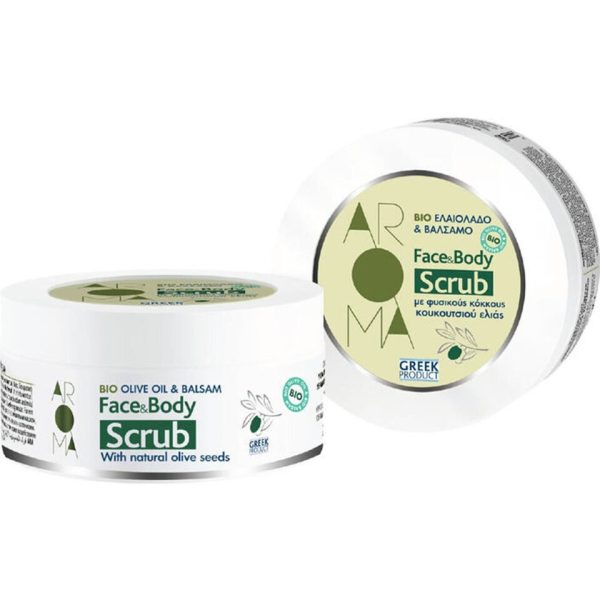 AROMA Face & Body Scrub Bio με Ελαιόλαδο & Βάλσαμο 200m