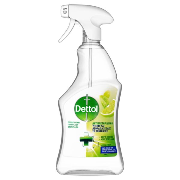 Dettol - Απολυμαντικό σπρέυ υγιεινή & ασφάλεια λάιμ & μέντα 750ml