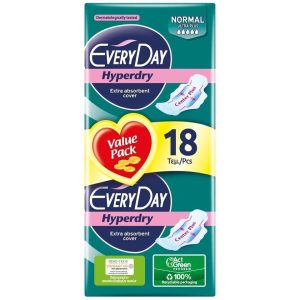 Every Day Hyperdry Normal Ultra Plus Σερβιέτες με Φτερά για Κανονική Ροή 5 Σταγόνες σε Διπλή Συσκευασία 2x9τμχ