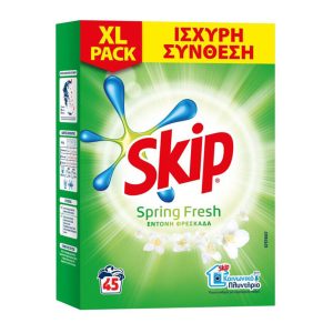 Skip Spring Fresh Απορρυπαντικό Ρούχων σε Σκόνη 45 Μεζούρες