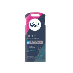 Veet Expert Ταινίες Αποτρίχωσης για το Πρόσωπο για Ευαίσθητες Επιδερμίδες 12τμχ