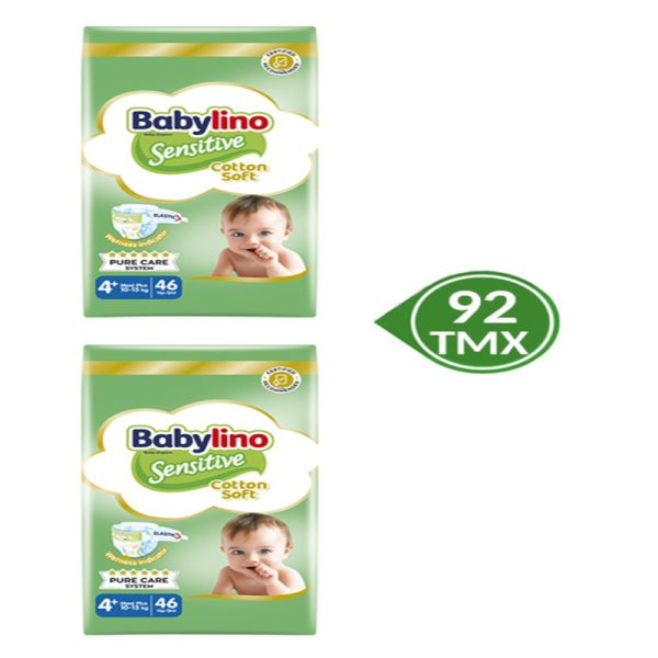 Babylino Sensitive No4+ 10-15Kg (2x46τεμ.) 92 πάνε