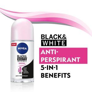 Nivea Invisible For Black & White Clear Anti-perspirant Αποσμητικό 48h σε Roll-On 2x50ml