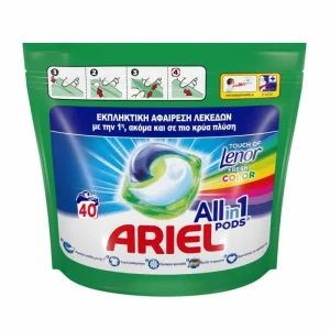 Ariel Ariel All In 1 Απορρυπαντικό Πλ. Ρούχων Κάψουλες Touch Of Lenor Color 40τεμ