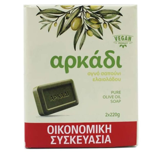 Αρκάδι Αγνό Σαπούνι Ελαιολάδου, 2x220g