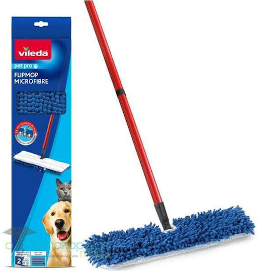 Vileda Pet Pro Flip Μop Microfibre Σφουγγαρίστρα Μικροϊνών 2σε1 1τεμ