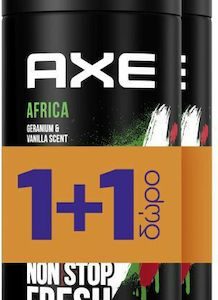 Axe Africa Non Stop Fresh Αποσμητικό 48h σε Spray 2x150ml